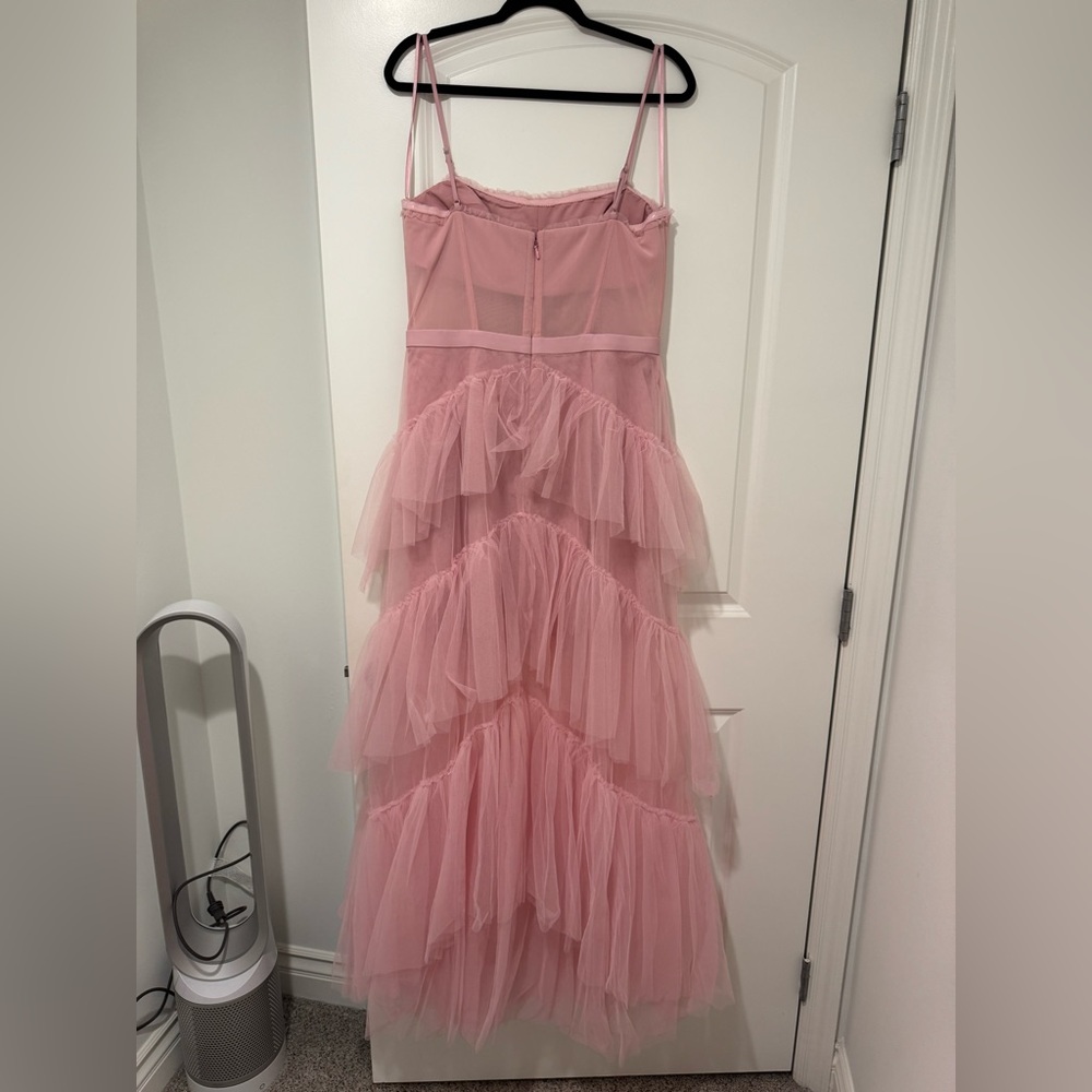 BCBGMAXAZRIA Corset Tulle Gown in Pink Tint - Picture 7 of 11